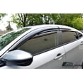 thumbnail image 3 of Extreme Online Store for 2019-Present Honda Insight Models | EOS Visors Mugen Clip-On Style JDM Smoke Tinted Chrome Trim Side Window Deflectors Rain Guard, 3 of 12