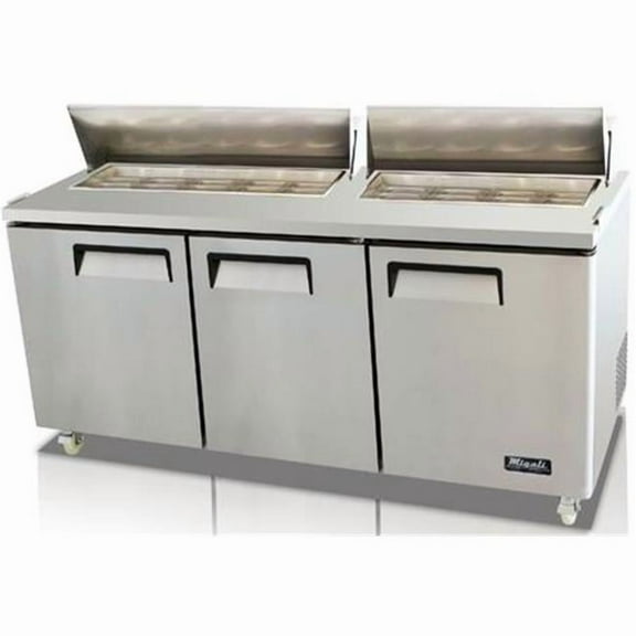 72" Wide Refrigerator, 30 (1/6th size) Pans (pans not included)