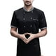 thumbnail image 2 of Chef manga corta diseño de botón de camisa de cocinero malla transpirable para cafetería ANGGREK Otros, 2 of 8