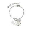 thumbnail image 2 of Delight Jewelry White ''Little Sister'' with Heart Silvertone Discover Dream Explore Zoey Charm Bracelet, 6.5+2" Extender, 2 of 4