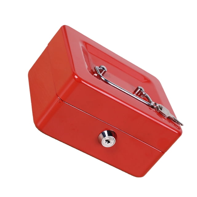 Yuarrent Caja de efectivo Lata de efectivo, Hucha de metal con candado Moneda Hucha Caja de seguridad perfecta con 6 compartimentos para niños Conjuntos de muebles de dormitorio No.1