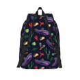 Lsque Colorful Vintage Cactuses Pattern Canvas Daypack, Durable