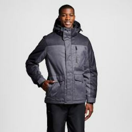 R-WAY Men's Snowboard Ski Jacket Coat w/ Beanie ZEROXPOSUR - Iron Grey - (Best Snowboard Jacket For The Money)