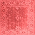 thumbnail image 1 of Ahgly Company Indoor Square Oriental Red Industrial Area Rugs, 7' Square, 1 of 4