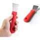 thumbnail image 1 of Rascador de limpieza, utensilios de limpieza para hornos, estufas, placas de inducción, rascador de acero inoxidable, rojo, 2 piezas (versión recta + versión curva) esquí esquí Gafas de esquí, 1 of 5