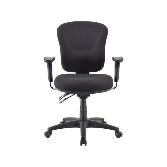 Lorell Mid-back Task Chair 26-3/4"x26"x39-1/4"-42" Black 66128