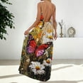 thumbnail image 5 of Sakmal Tropical Backless Cami Dresses Womens Moomoo Maxi Hawaiian Beach Lounge Dress Crew Neck Sleeveless Sundress for Women L, 5 of 6