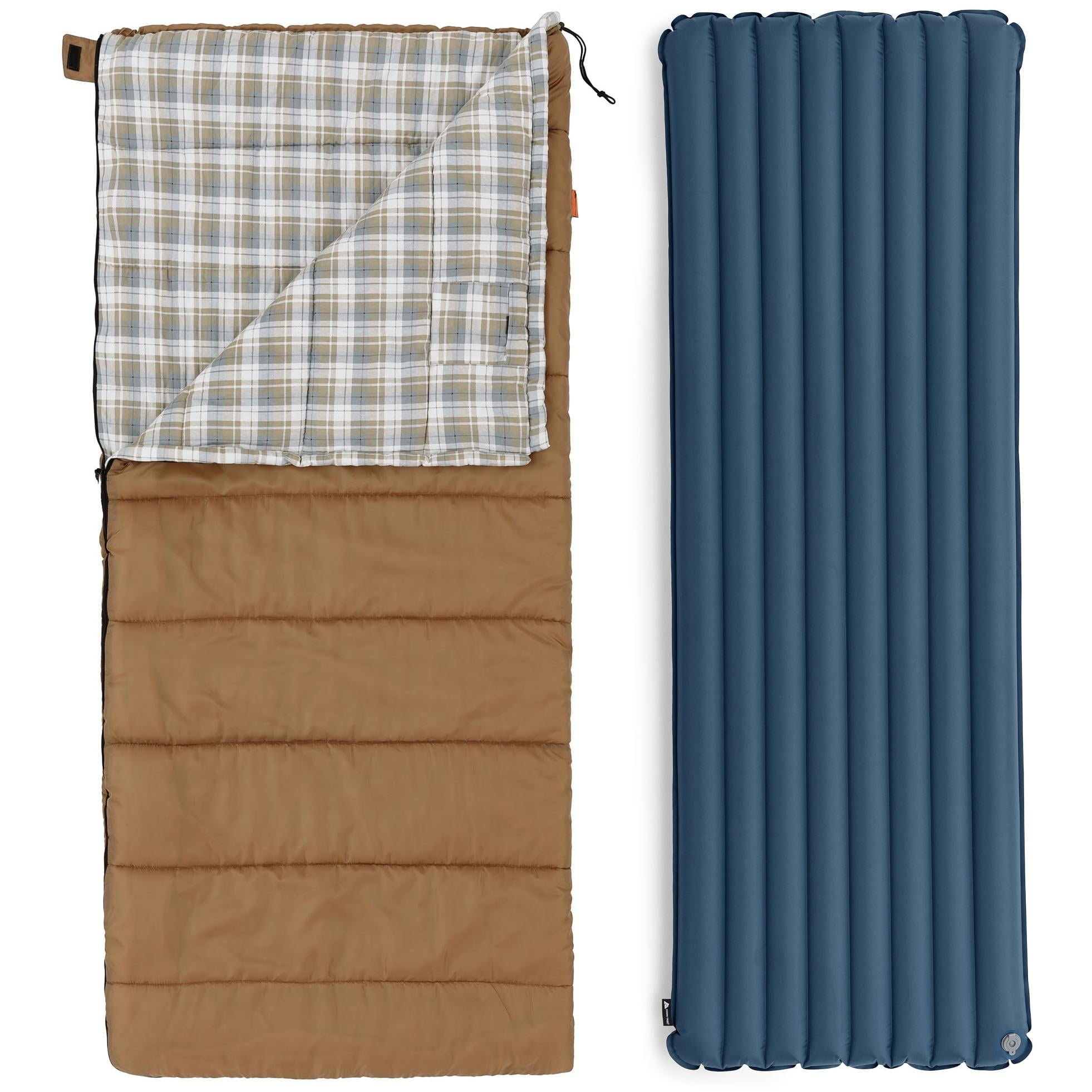 Coleman Flatlands 30°F/35°F Sleeping Bag with Big ＆ Tall Option, Made from 100% Recycled Material, Cool Weather Camping Sleeping Bag for Adults Coleman Flatlands™ 30°F Sleeping Bag