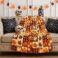 thumbnail image 5 of Halloween Throw Blanket 39.4"x27.6" - Soft Flannel Ghost Pumpkin Blanket, Comfy Plush Blankets for Couch, Sofa, Bed, Fall Winter Decor, for Adults, 5 of 7