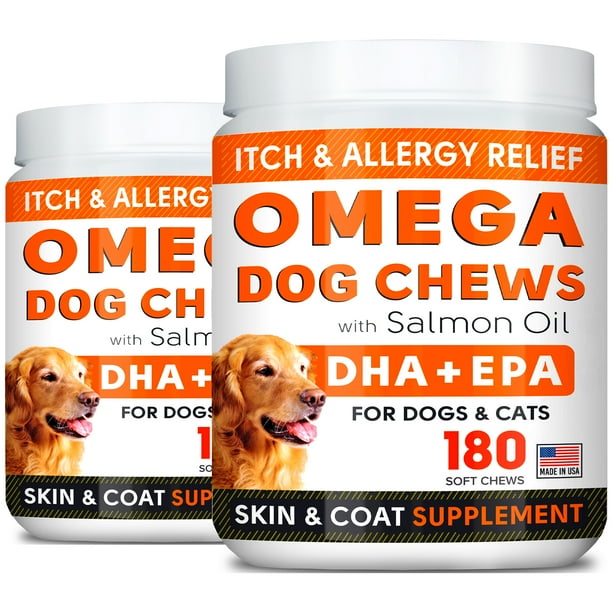 Fish Oil Omega 3 Treats for Dogs Allergy Relief Joint Health Itch