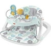 Fisher-Price Deluxe Sit-Me-Up Floor Seat Infant Chair with Tray and Toys, Pebble Stream