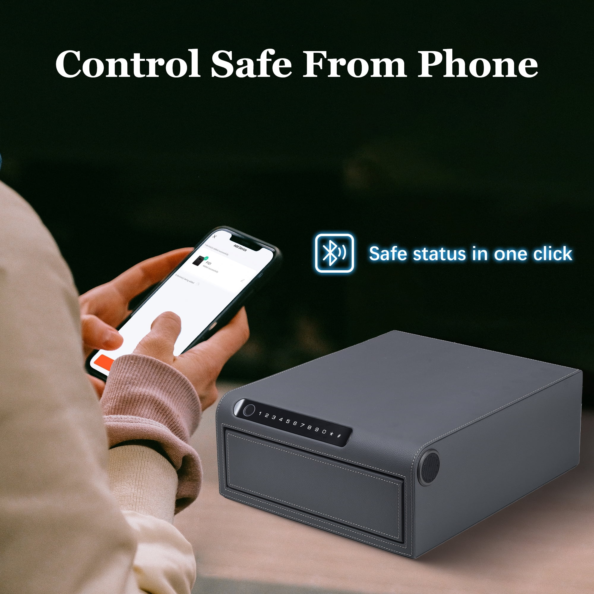 Biometric Drawer Safe: Quick-Access Pistol & Jewelry Safe for Home