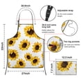 thumbnail image 3 of White Sunflower Pattern Apron-Garden Aprons for Women with Pockets-Cotton Linen Waterproof Kitchen Cooking Gardening Aprons Adjustable for Kitchen,Cooking,BBQ and Salon 33x27 Inch, 3 of 7