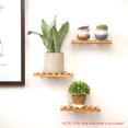 thumbnail image 3 of Estante flotante de borde Soporte de estante flotante Repisa de pared Almacenamiento de bambú Leyfeng Soporte, 3 of 7