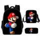 thumbnail image 1 of New cartoon SuperMario school bag three-piece set for primary and secondary school students, 1 of 1