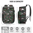 thumbnail image 3 of Travel Cooler Bag - Black Rawr Dinosaur Skeleton Pattern Camping Beer Cooler Backpack with Bottle Opener- Waterproof Insulated Picnic Backpacks - Cooler Bag for Beach, 3 of 6
