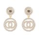 thumbnail image 1 of Pendientes de plata estilo Cc Pendientes de tendencia de temperamento de gama alta Joyería de tendencia deslumbrante, 1 of 5