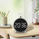thumbnail image 4 of Reloj despertador digital de mesa con función de 12/24 horas para colgar en la pared con luz ambiental. Blanco, 4 of 9