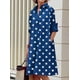 thumbnail image 2 of Vestido Zhyaj para mujer, bohemio, maxi, azul oscuro, casual, playa, 2 of 6