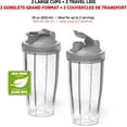 thumbnail image 3 of baomifa-Personal Blender - Two 828ml Cups - Two Blades - High, Low & Pulse Modes - 300W - Black, 3 of 4