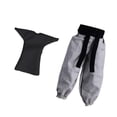 thumbnail image 3 of Pantalones de salón para hombre, escala 1:12, minipantalones largos holgados, informales, deportivos, con cinturón para 6 pantalones grises y camisa, 3 of 9