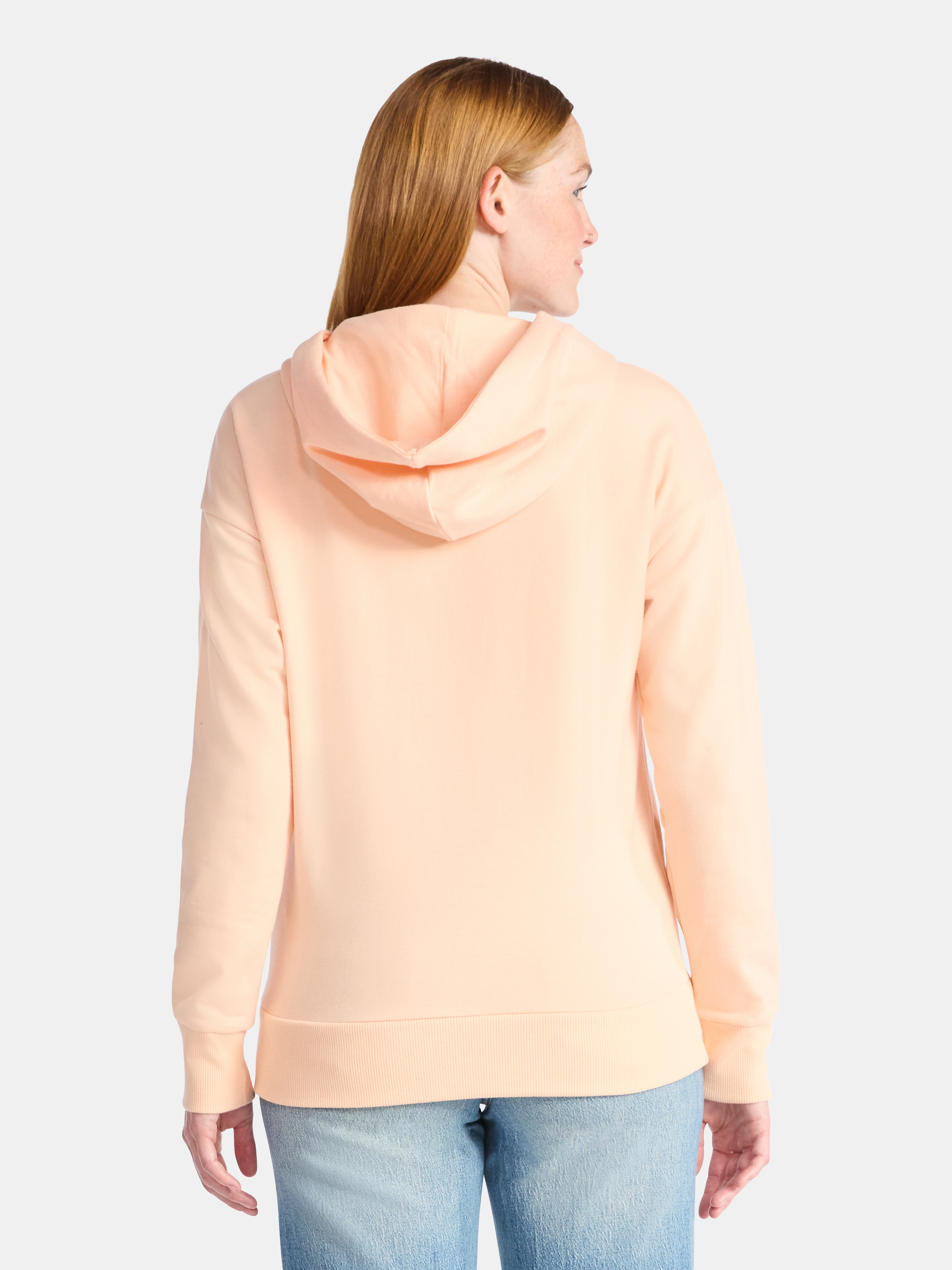 Time and Tru Women's and Women’s Plus Zip Front Fleece Hoodie Jacket, Sizes XS-4X