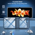 thumbnail image 3 of for Samsung Galaxy Z Flip 5 Case, Stylish Slim Crystal Clear PC Back + TPU Silicone Case Anti-fingerprint Shockproof Phone Cases for Samsung Galaxy Z Flip 5 5G, Navyblue, 3 of 5