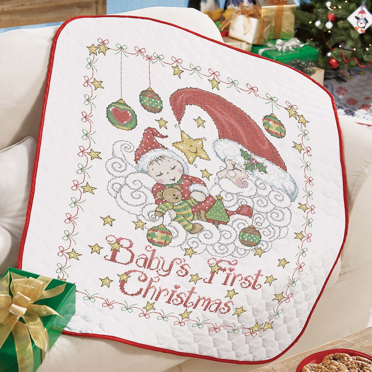 Amazoncom cross stitch stamped kits quilt preprinted embroidery