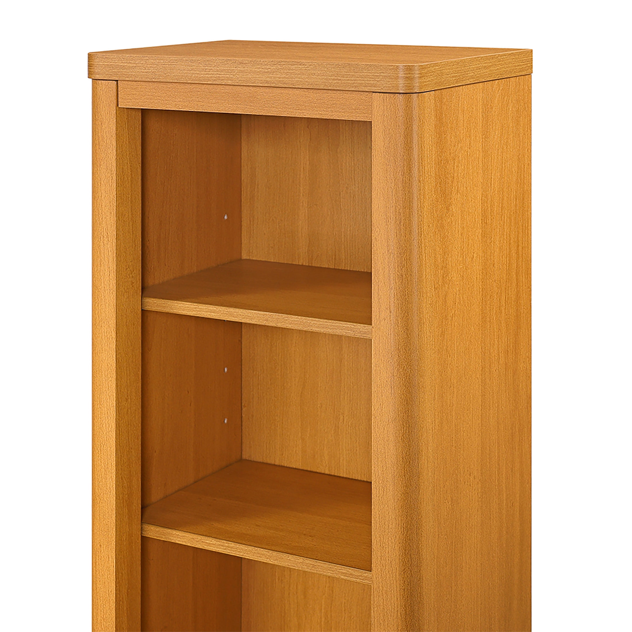 Beautiful Fluted Linen Storage Cabinet, Warm Honey