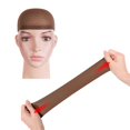 thumbnail image 3 of 12pcs One Size Stretchy Nylon Women and Men Wig Cap (Coffee), 3 of 4