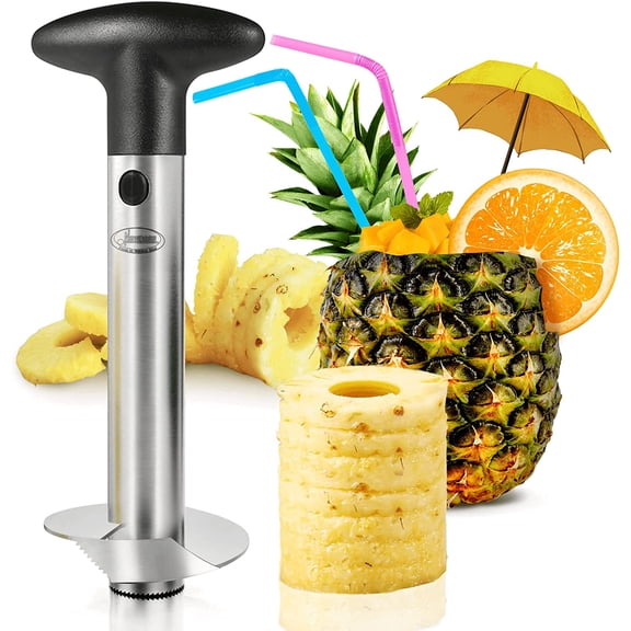 Pineapple Corer Remover Tool, Stainless Steel with Sharp Blade for Diced Fruit Rings, 1-Count