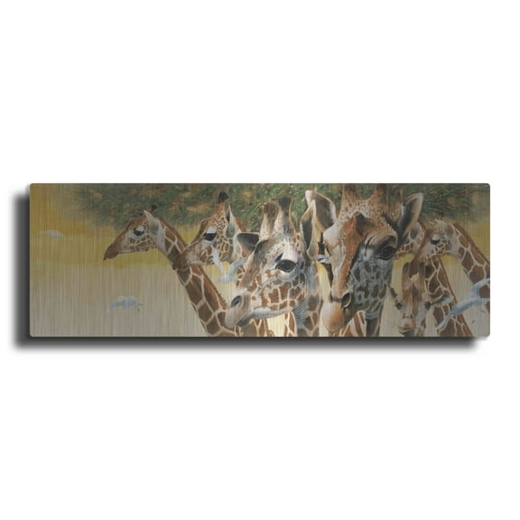 Luxe Metal Art 'A Walk in the Sun' by Durwood Coffey, Metal Wall Art, 48"x16"