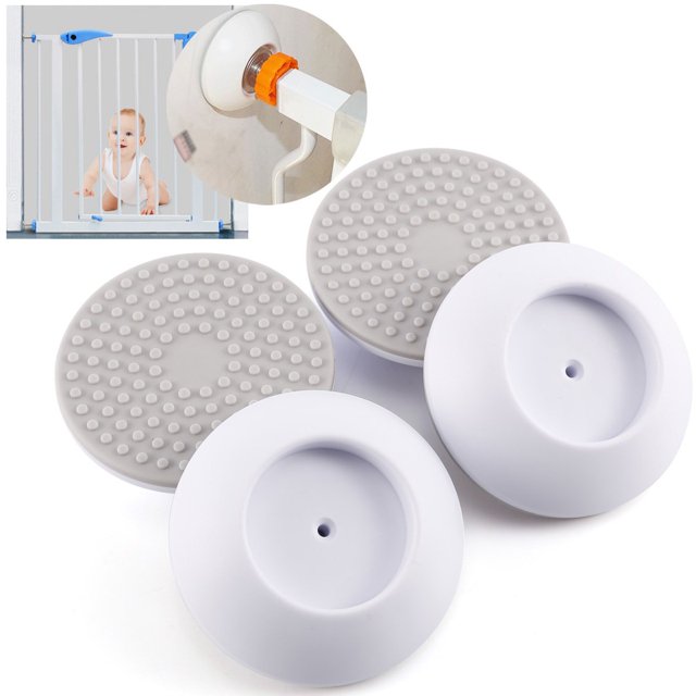 almohadillas de protección de seguridad para puerta de puerta de escalera y pies de abrazadera de rejilla de escaleras