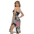 thumbnail image 2 of Patriotic Usa Eagle Printed Cross Back Cami Dress, American Flag Fashion Summer Maxi Sexy Casual Dress For Women. Gifts For Us Independence Day, 4Th Of July, 2 of 4