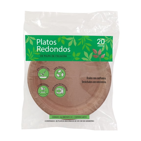 TGLC Plato Cartón 8'' 20 Piezas