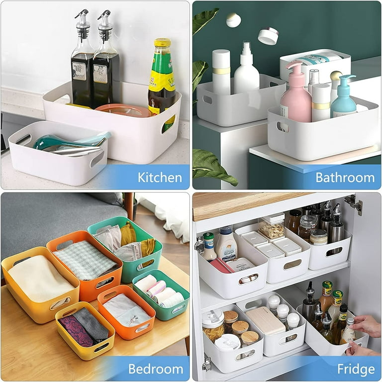 Transparent Plastic Storage Bin Countertop Sundries Storage Box With Handle  Bathroom Cosmetics Organizer Snack Container - Storage Boxes & Bins -  AliExpress