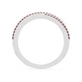 thumbnail image 3 of 925 Sterling Silver Round 2mm Ruby Gemstone Crossover Women Wedding Stacking Christmas Gift Rings, 3 of 4