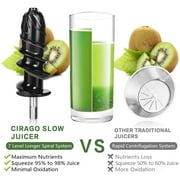 Cirago ZM1504-US Slow Juicer, Green