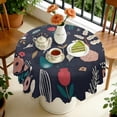 thumbnail image 4 of Round Tablecloth Spring Summer 60 x 60 Inch flower Round Table Cover for Party Dinner Picnic, 4 of 5