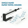thumbnail image 3 of ASTOFLI Self Adhesive Single Hand Paper Towel Holder One Hand Tear, Paper Towel Holder Wall Mount with Damping Effect - 12.5IN (Black), 3 of 7
