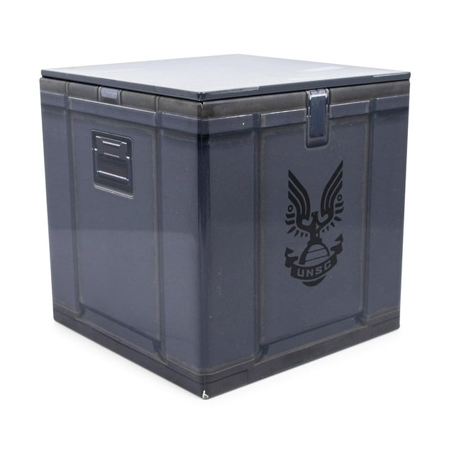 Caja de almacenamiento Ukonic Halo UNSC para munición, lata metálica de 10 cm