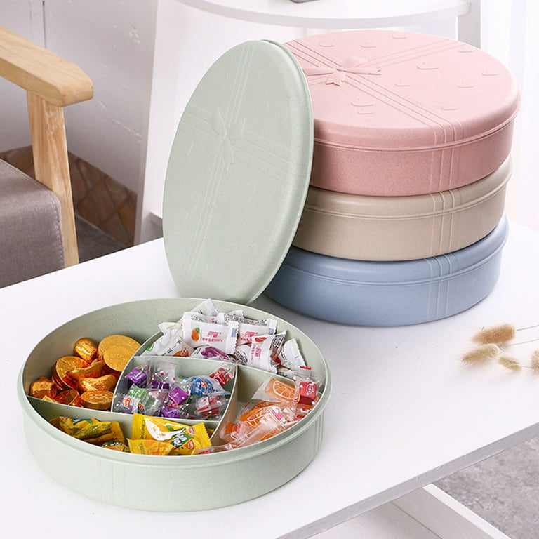 Candy Box With Lid, Anti-odor Bento Box With Four Grids, Snack