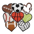 thumbnail image 4 of Hearth & Gear Set Of Stylish And Functional Heart Shaped Football Themed Fabric Embroidery Appliques And On Transfers Rose Pearls for Crafts Flower Rhinestones Dress Clips Backing for Brooches with, 4 of 6