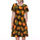 thumbnail image 1 of Disketp Orange Pumpkin para Vestido de Manga Corta para Mujeres, Vestidos de Verano para Mujeres, Casual y Holgado para la Playa, 1 of 6