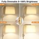 thumbnail image 3 of Lámpara de Pie Ambimall LED Dimmable 9W Beige Dorado, 3 of 7