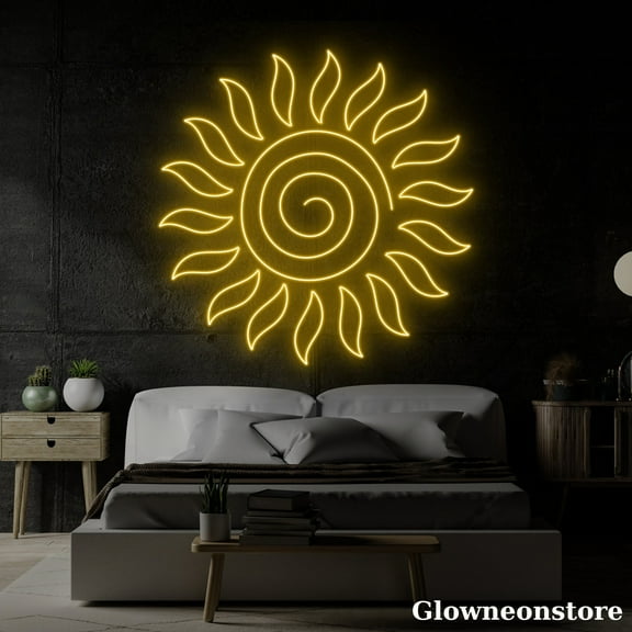 Glowneon Sun Neon Sign, Sunrise Led Sign, Sunset Wall Art, Sunshine Sign, Holiday Gifts