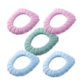 thumbnail image 1 of 5-Piece Soft Bathroom Thickened Toilet Cover Pads - Warm Stretchable Fiber Easy-to-Install Padded Cover, 1 of 5