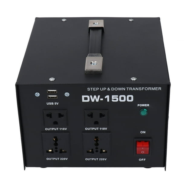 Transformador de Voltaje CA Transformador de Potencia AC1500W Transformador Convertidor de Voltaje Transformador de Refuerzo de EE UU 110 V a 220 V para Transformadores de ANGGREK Otros