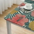 thumbnail image 4 of HAOXIT Rectangle Flannel Back Vinyl Tablecloth, Palm Springs Tropical, Indoor/Outdoor Waterproof Vinyl Table Cloth, 46*46, 4 of 7