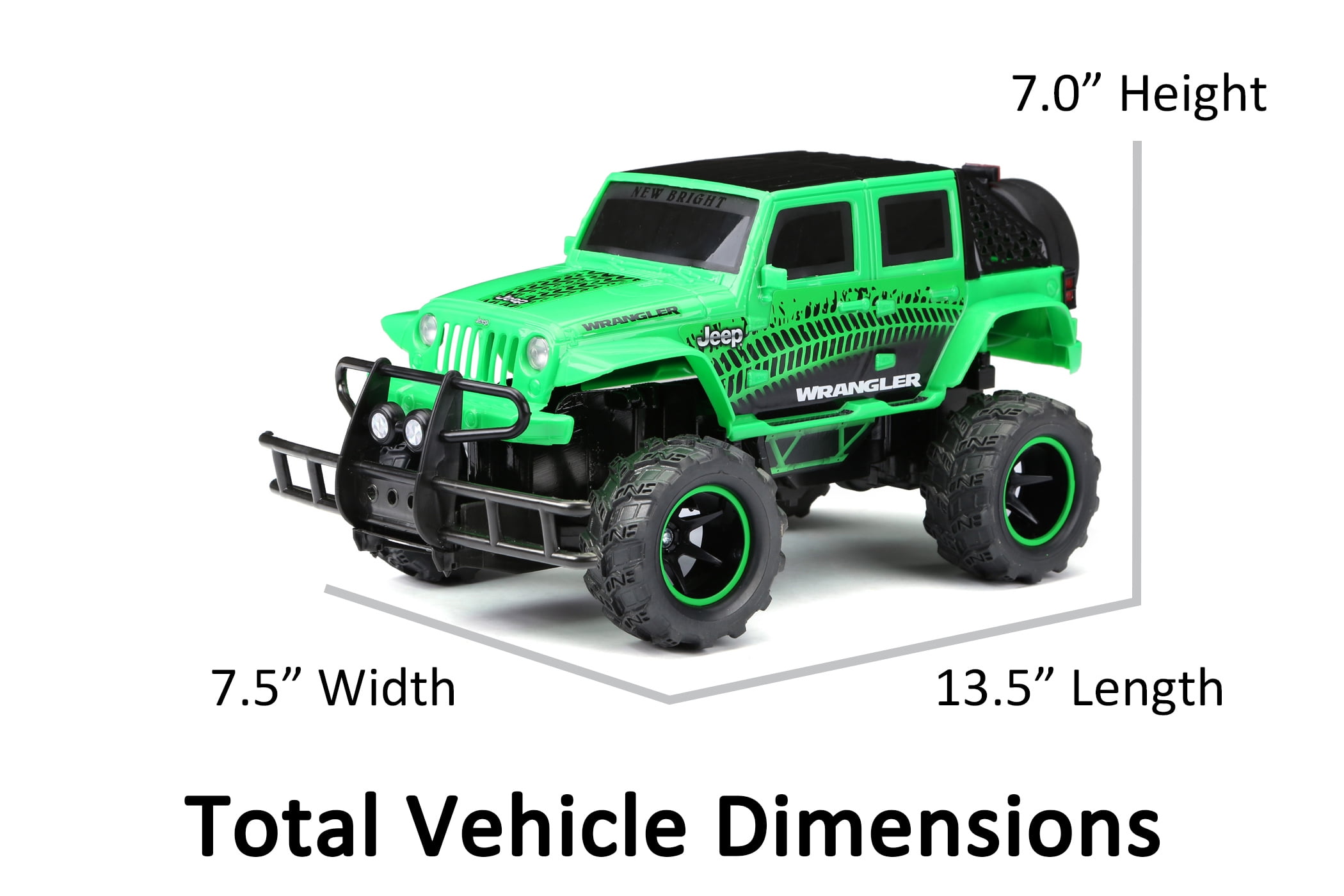 New Bright RC Trucks 1:14 Radio Control Jeep Wrangler Baja Truck - Green -  